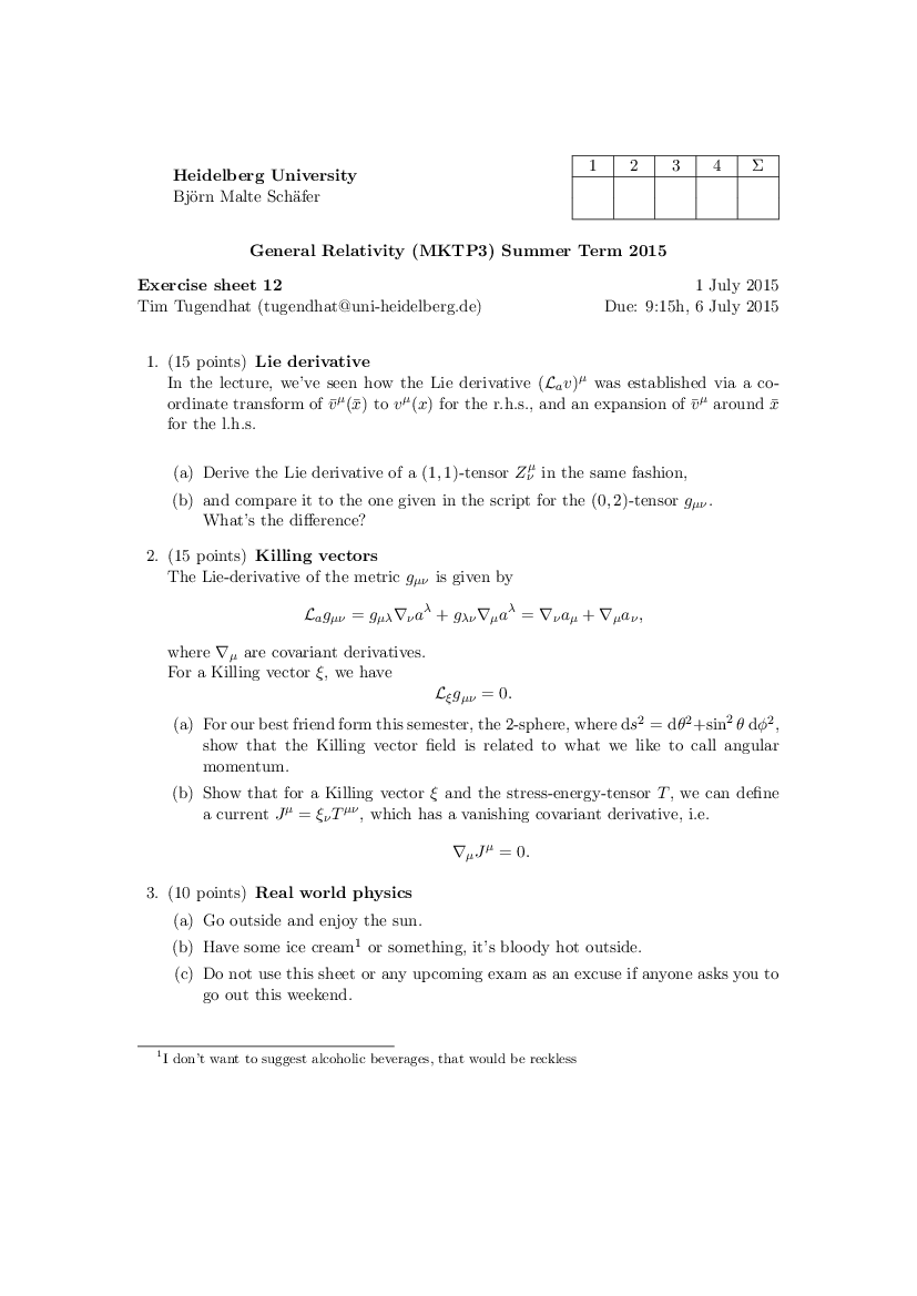 Exercise 12