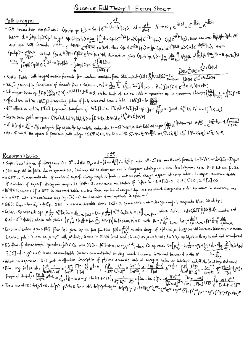Exam sheet