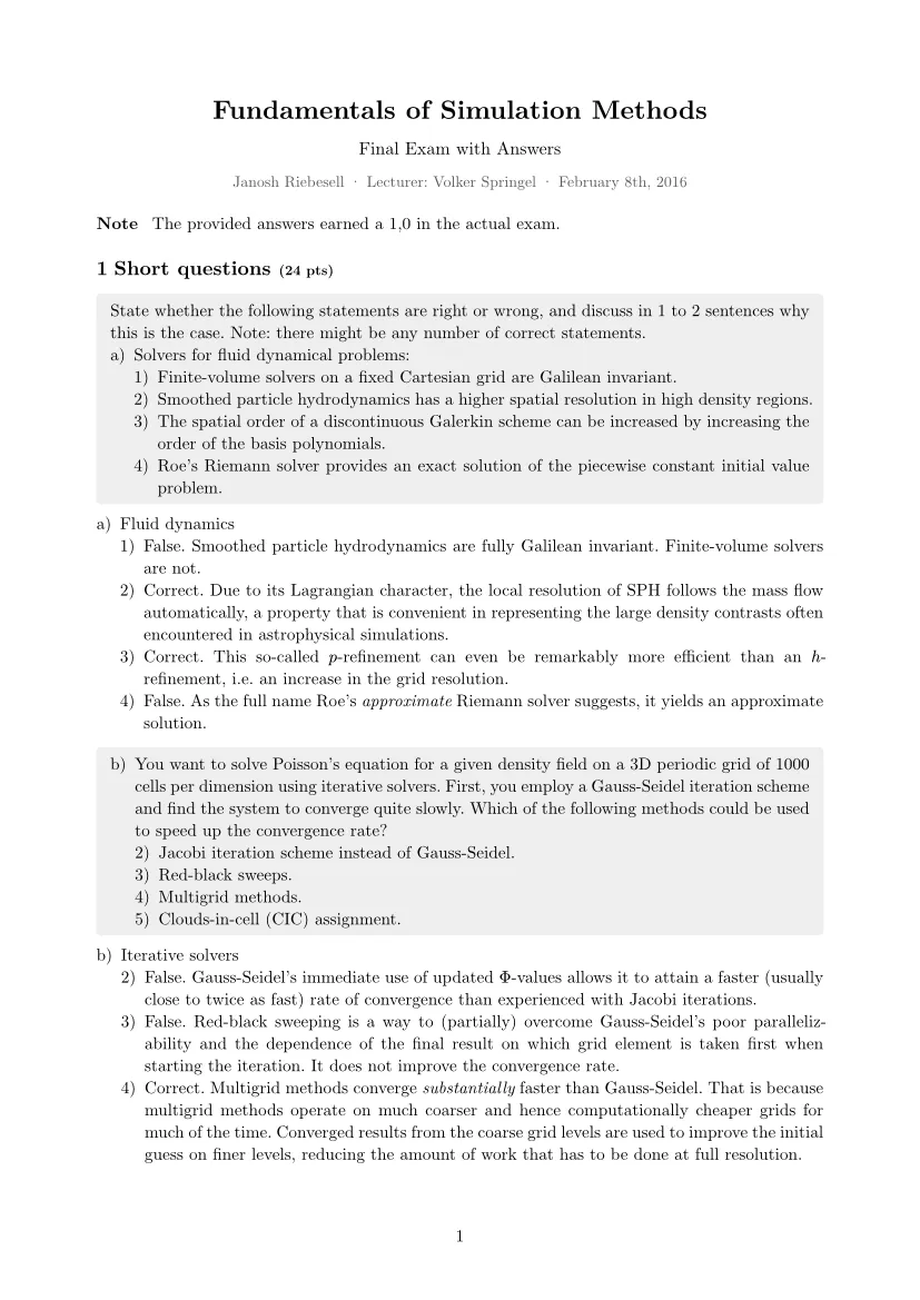 Exam solution