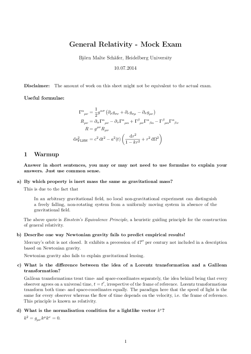 Mock exam