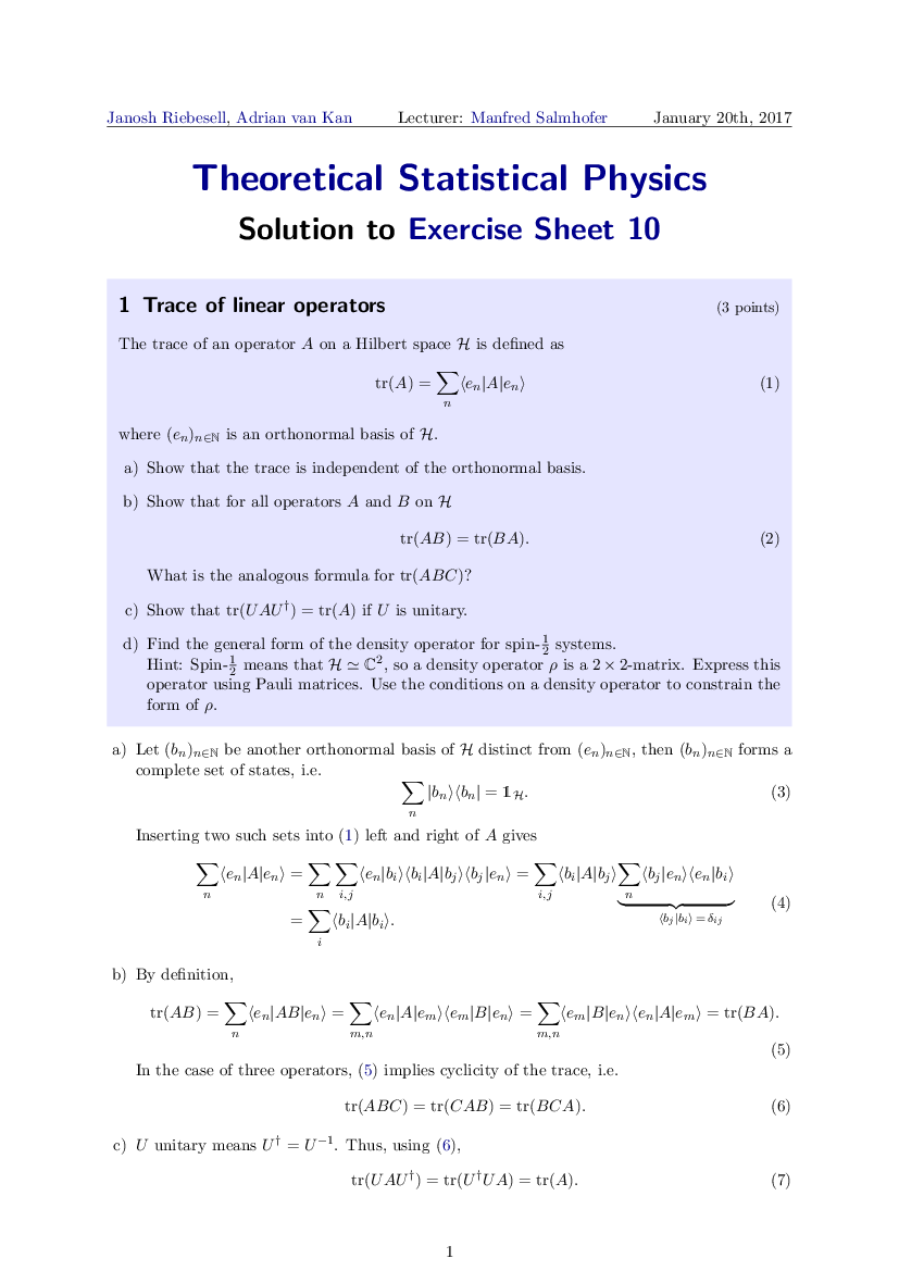 Exercise 10